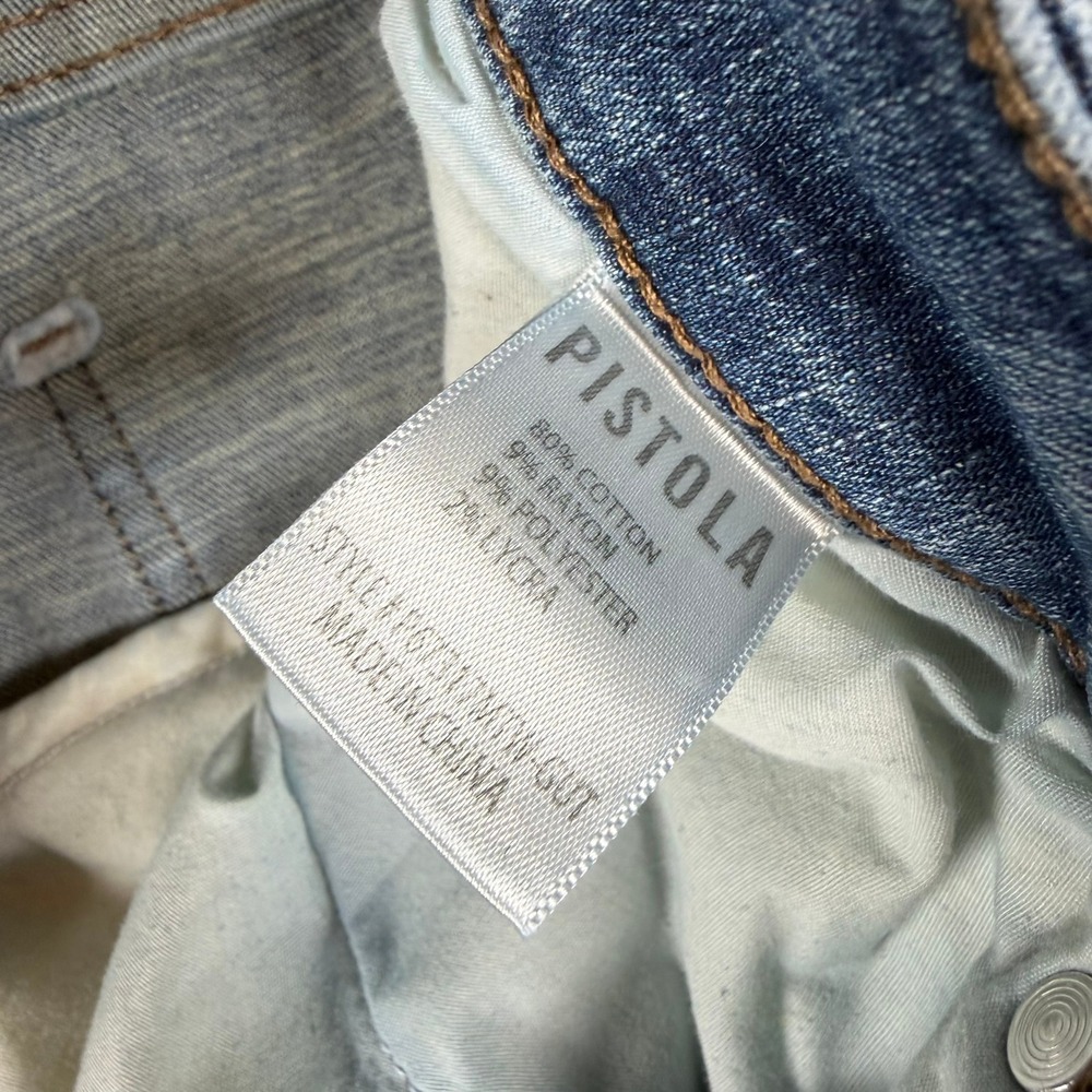 PISTOLA Women's Blue Denim High Rise Skinny Jeans Size 14W - Picture 5 of 10